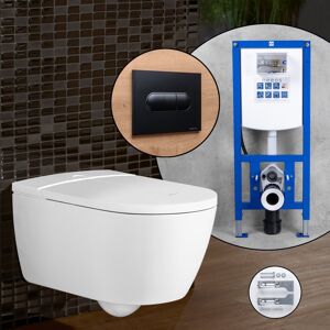 Villeroy & Boch ViClean-I 100 Pack complet WC lavant et bâti-support neeos,, V0E100R1+16604BM#SET,