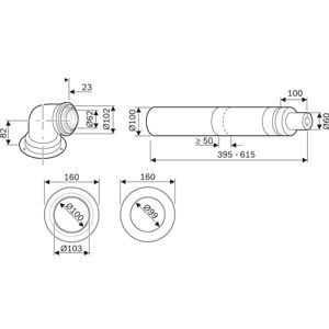 ELM LEBLANC Terminal horizontal new ACLEIS/MEGALIS D60/100 - ELM LEBLANC - 7716780230