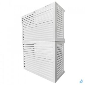 Condizionati Cache climatisation modèle double en Alu RAL 9010 Blanc Pur