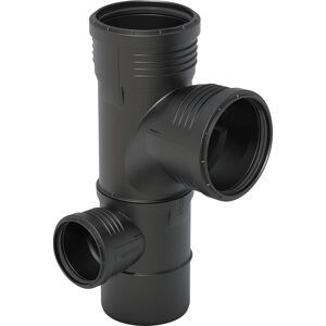 Geberit Branche d'angle de pliage combiné Silent PP 390561141 DN 110/110/75, 87,5 degrés, gauche, optimisée pour le son