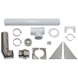 Vaillant Kit de raccordement de base Vaillant 0020042907 Ø 80/125 mm, concentrique, acier inoxydable/PP