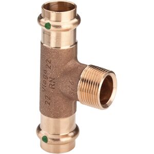 Viega Sanpress T-Stück 273231 42 x R 3/4 x 42 mm, bronze à canon ou silicium, SC-Contur