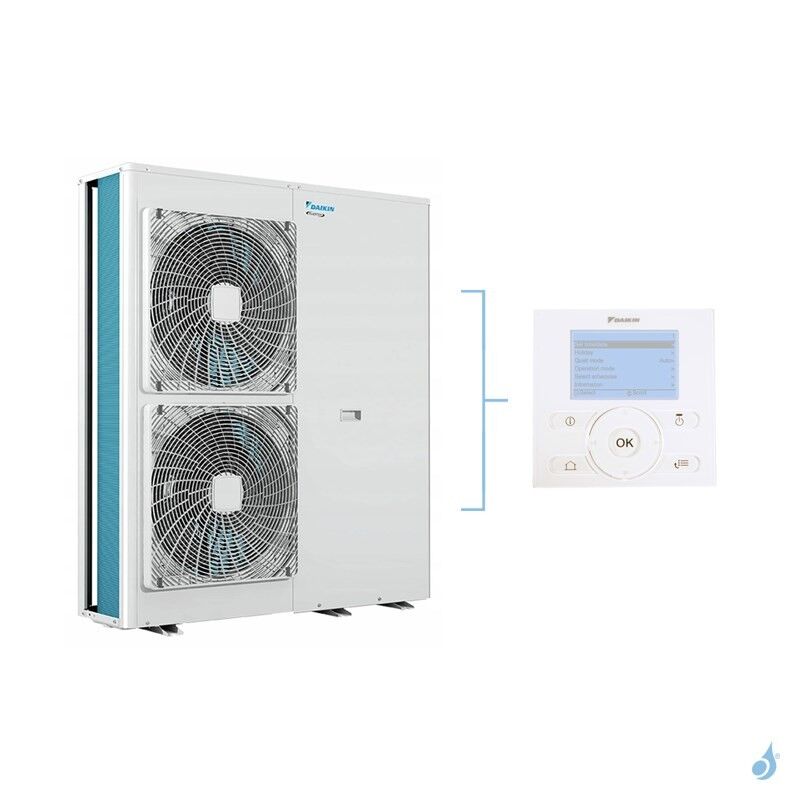 Daikin Pompe à chaleur Monobloc DAIKIN Altherma M Chaud seul basse température 1Ph gaz R-410 taille 16 EDLQ016CV3 + EKRUCBL1 16kW A+