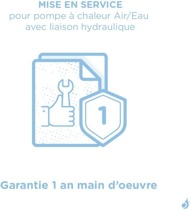 Daikin Mise en service pour pompe à chaleur Air/Eau Daikin France avec liaison hydraulique - Garantie 1 an main d’oeuvre