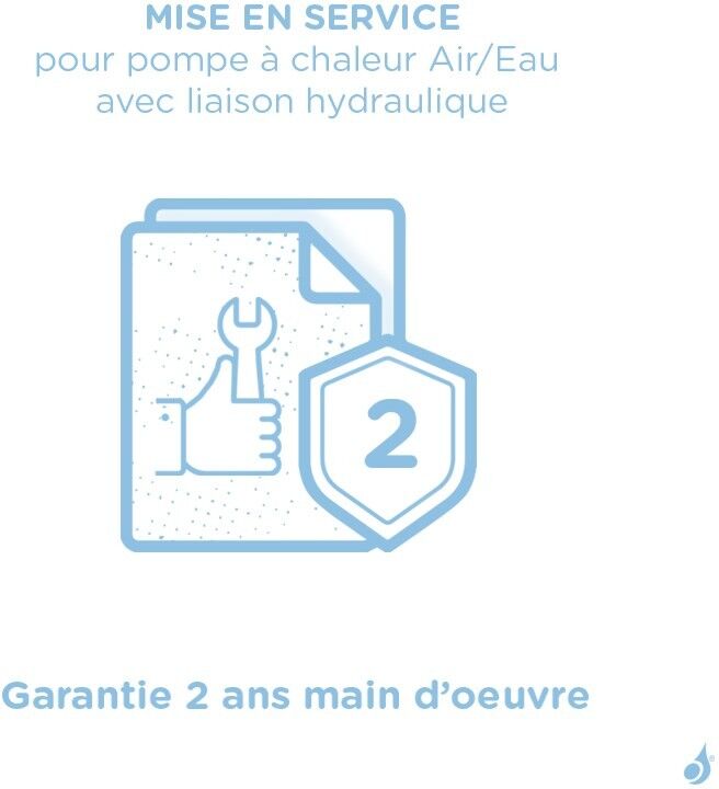 Daikin Mise en service pour pompe à chaleur Air/Eau Daikin France avec liaison hydraulique - Garantie 2 ans main d’oeuvre