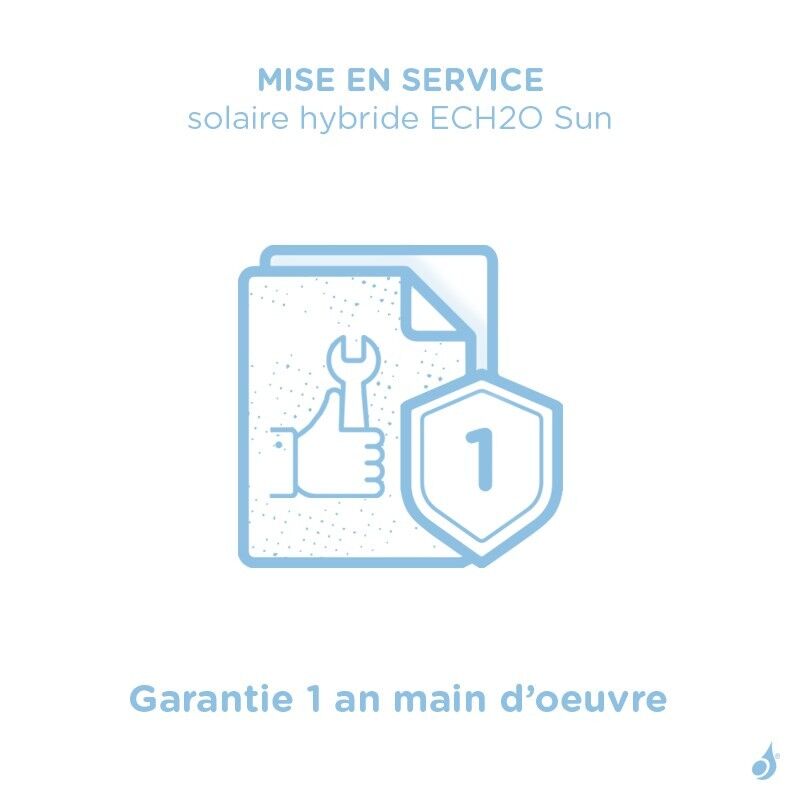 Daikin Mise en service combinée solaire hybride Daikin France ECH2O Sun - Garantie 1 an main d’oeuvre