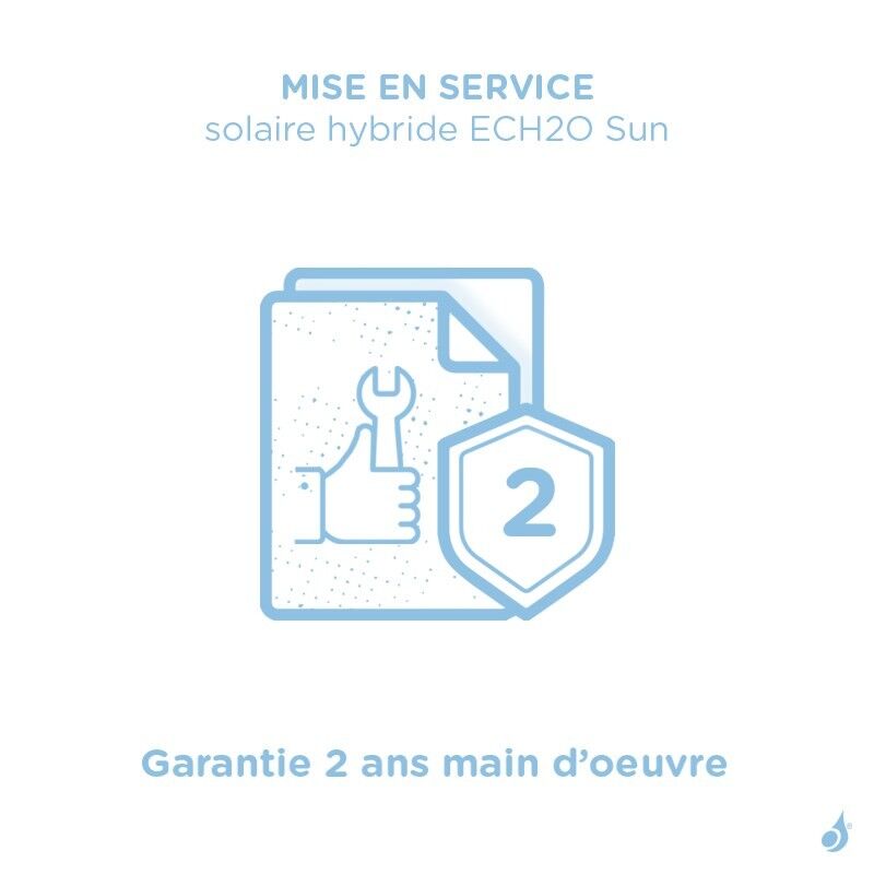 Daikin Mise en service combinée solaire hybride Daikin France ECH2O Sun - Garantie 2 ans main d’oeuvre