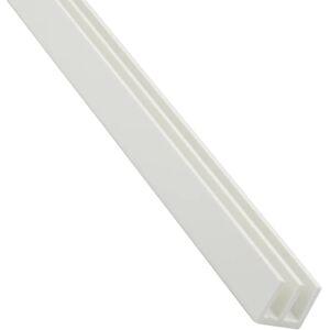 STANDERS Profilo doppia u  in pvc tinta unita bianco opaco L1m L14xSp1xH10 mm