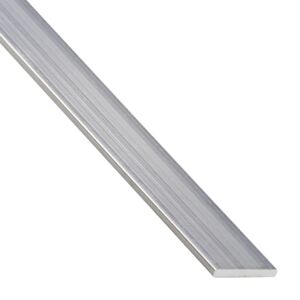 STANDERS Profilo piatto  in alluminio grezzo grigio opaco L1m L5xSp2xH2 mm