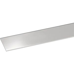 ARCANSAS Profilo piatto  in inox cromato argento lucido L2m L30xSp1xH1 mm