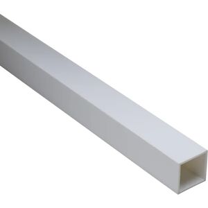 STANDERS Profilo quadrato  in pvc grezzo bianco opaco L1m L20xSp1.2xH20 mm