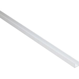 STANDERS Profilo a u  in pvc grezzo bianco opaco L2.6m L8xSp1xH8 mm