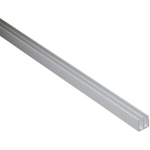 STANDERS Profilo doppia u  in pvc grezzo bianco opaco L1m L10xSp1xH10 mm