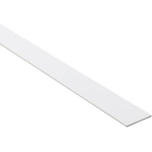 STANDERS Profilo piatto  in alluminio dipinto bianco opaco L2.5m L30xSp2xH2 mm