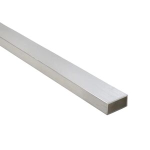 STANDERS Profilo rettangolare  in alluminio grezzo argento opaco L2m L15xSp1.5xH30 mm