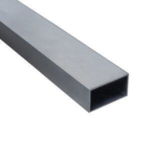 STANDERS Profilo rettangolare  in alluminio grezzo argento opaco L1m L25xSp1.5xH45 mm