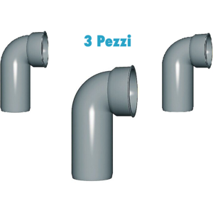 Redi Curve tecniche (3 PEZZI) polipropilene diametro 40 innesto