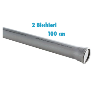 Redi Tubo polipropilene 100 cm 2 Bicchieri ad innesto diametro 32 mm