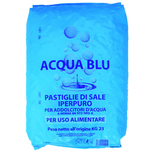 AQUA BLUE Confezione di Sale da 25 kg Pastiglie Acqua Blue per Addolcitori