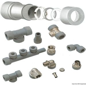 Osculati Sistema Hydrofix di raccordi per impianti idrici, adatti per temperatura massima 70° Gomito 3/4