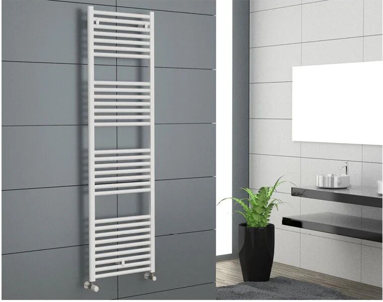 Termoarredo Bagno Cordivari Lisa 22 H1160 L500 Interasse 450 Mm Bianco (LISA22 H1160xL500x450INT)