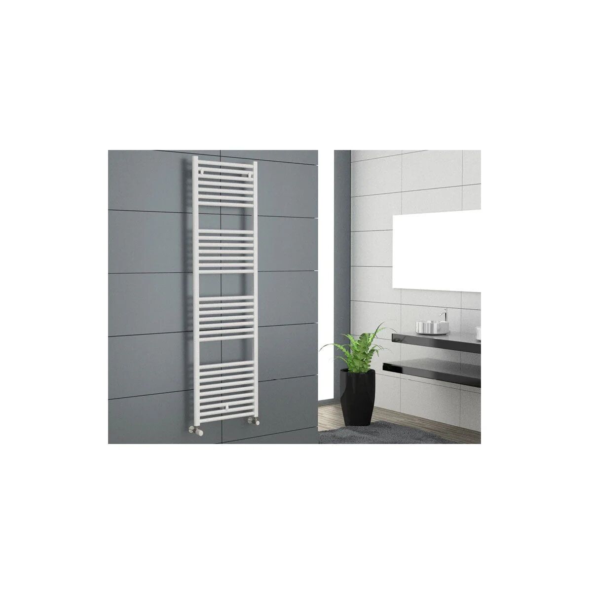 Termoarredo Bagno Cordivari Lisa 22 H1160 L500 Interasse 450 Mm Bianco