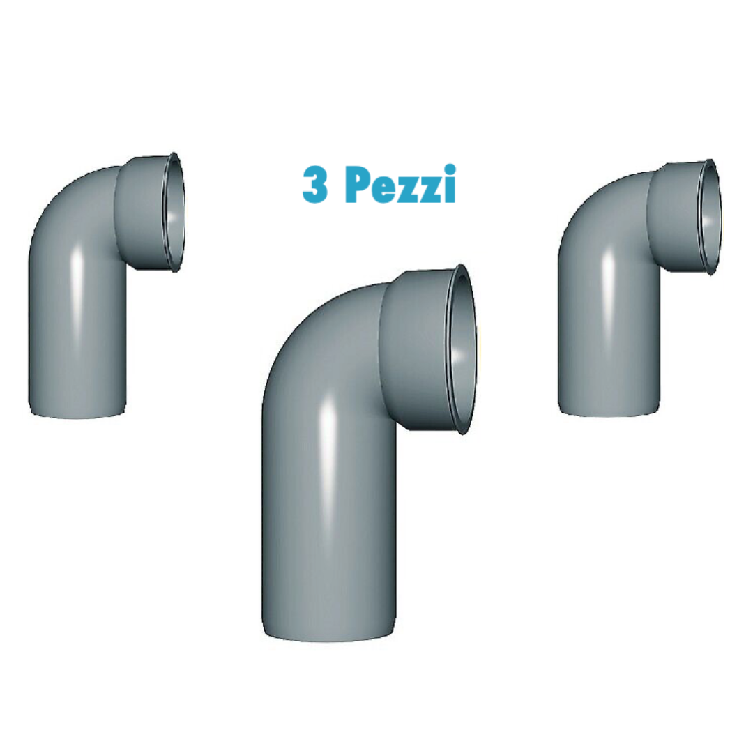 Redi Curve tecniche (3 PEZZI) polipropilene diametro 40 innesto