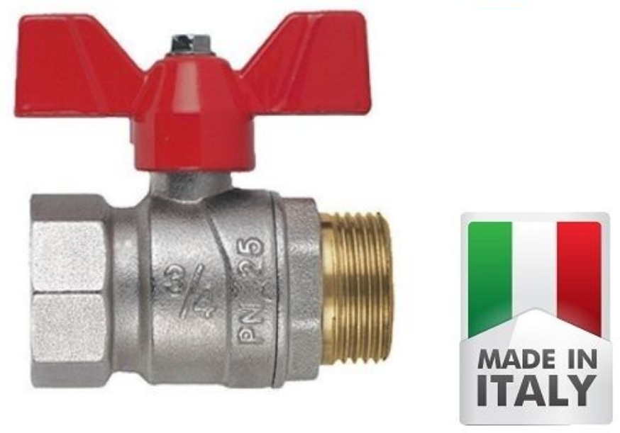 Tiemme Valvola a sfera M/F da 1/2 a 1" a farfalla