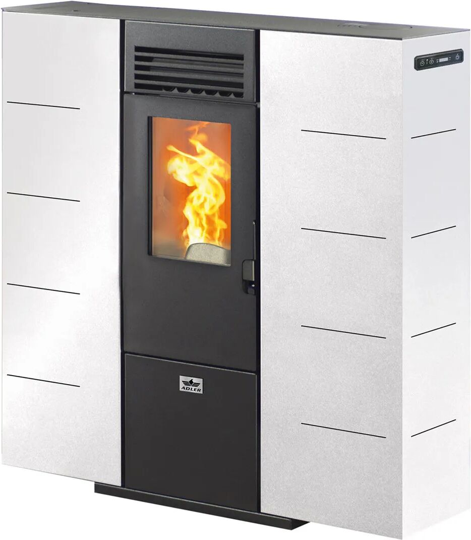 ADLER Stufa A Pellet Ad Aria  Iris 6 6,15 Kw Bianca