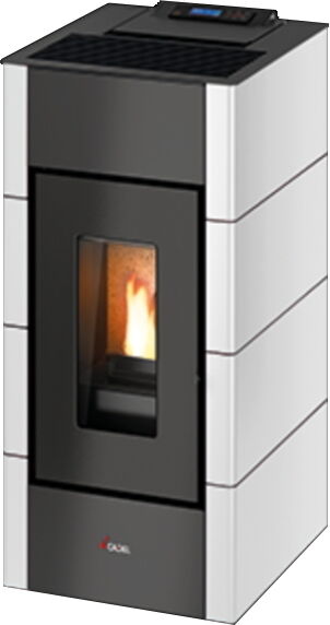 Stufa A Pellet Cadel Ad Aria Cristal3 Bianca 8,5 Kw - Sconto In Fattura 50% (SF.7018020)