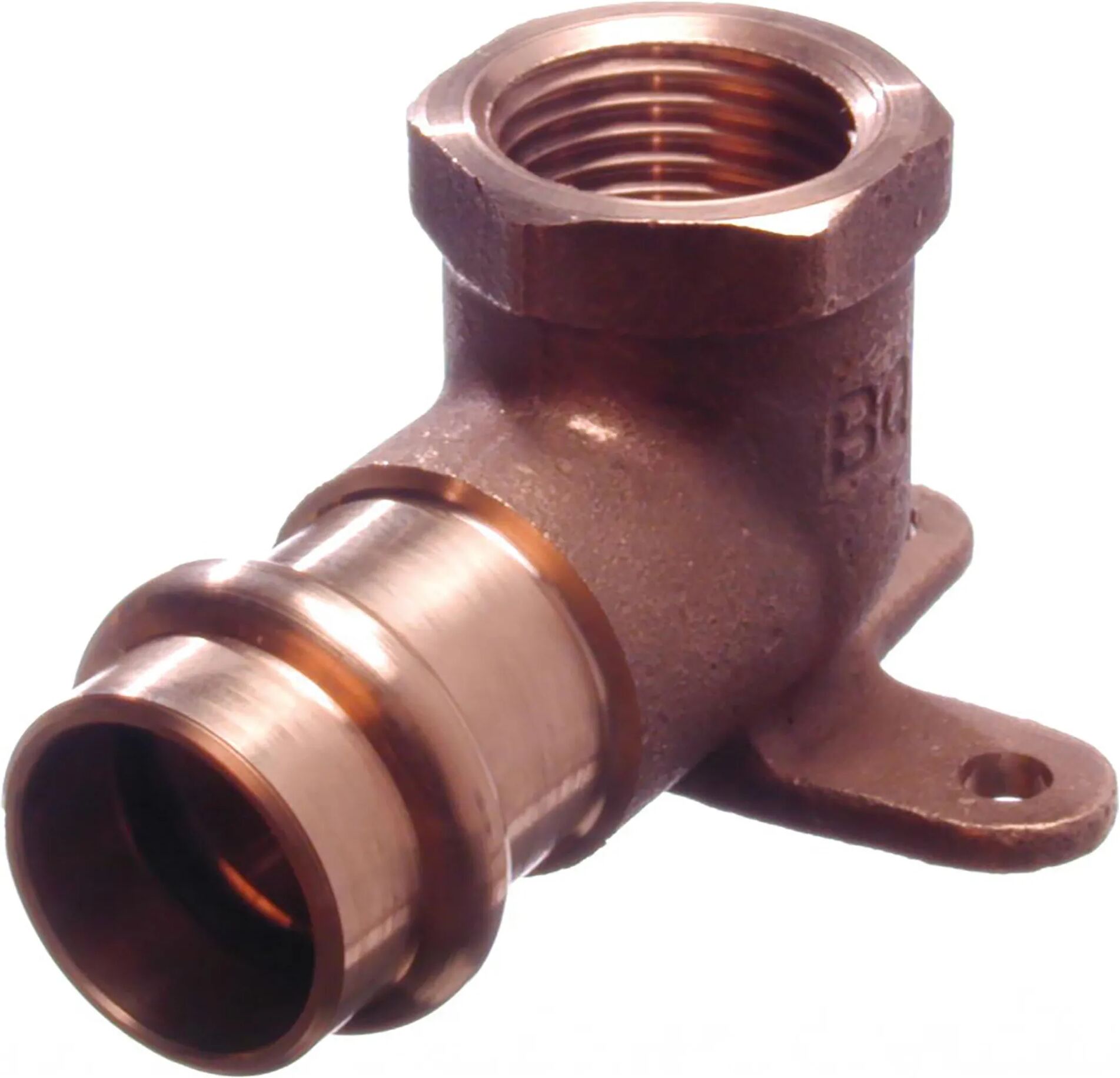 Frabo GOMITO FLANGIATO BQ-PRESS BARONIO IN BRONZO F 1/2'' x Ø 15 mm CONF. ACQUA E GAS PROFILO V