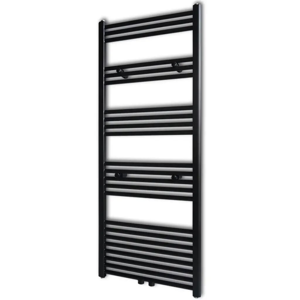 vidaXL Radiator/handdoekenrek recht 600x1424 mm zwart