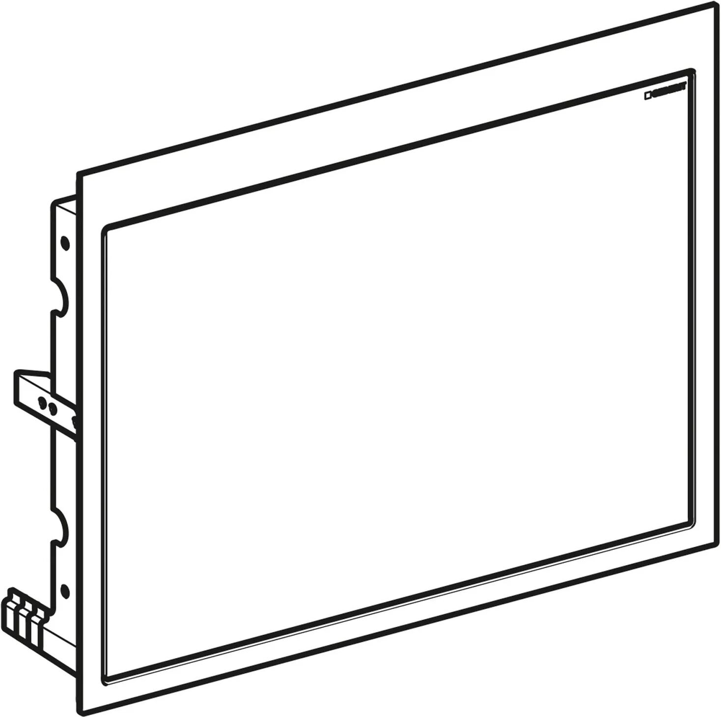 Geberit GIS Fertigbauset für ONE Waschtisch schwebendes Design   tiefschwarz RAL 9005 115.420.DW.1