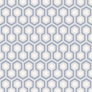 Cole & Son Hicks' Hexagon behang blue & grey