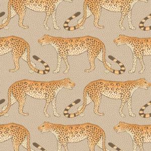 Cole & Son Leopard Walk behang Stone Orange