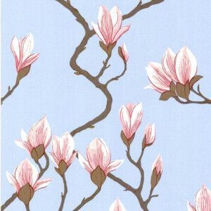 Cole & Son Magnolia behang pale blue