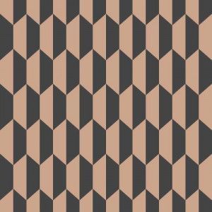 Cole & Son Petite Tile behang Charcoal Bronze