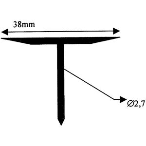 Climatech Cdf Svetsspik Bredd: 2,7 Mm, 1000-Pack Längd: 28 Mm, Ventilation