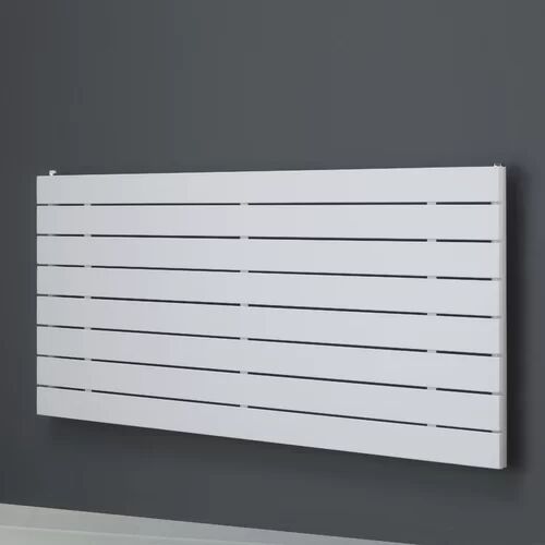 Belfry Heating Andrew Flat Panel Horizontal Single Panel Radiator Belfry Heating Size: 29.5cm H x 180cm W x 7.1cm D, Radiator Colour: White  - Size: 61 cm H x 122 cm W