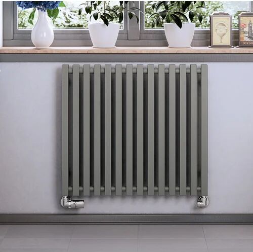 Terma Triga Horizontal Designer Radiator Terma Radiator Colour: Grey  - Size: 1440cm H X 500cm W X 72cm D