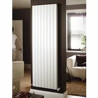 Belfry Heating Andrew Vertical Double Panel Radiator Belfry Heating Size: 180 cm H x 29.5 cm W x 8.6 cm D, Finish: White  - Size: 150 cm H x 59.5 cm W x 8.6 cm D