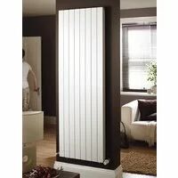 Belfry Heating Andrew Vertical Double Panel Radiator Belfry Heating Size: 150 cm H x 59.5 cm W x 8.6 cm D, Finish: White  - Size: 50 x 50cm