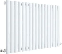 Hudson Reed Horizontal Designer Radiator Hudson Reed  - Size: 60cm H x 58.6cm W x 7.2cm D