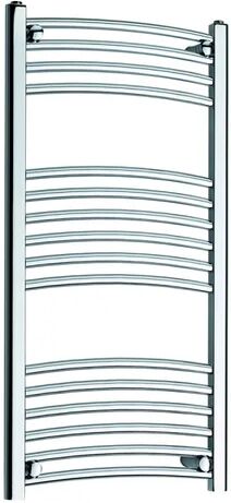 K-Vit Vertical Curved Towel Rail K-Vit Size: 100cm H x 60cm W x 5cm D  - Size: 80cm H x 50cm W x 5cm D