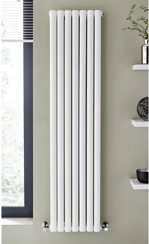 Belfry Heating Amos Vertical Oval Panel Radiator Belfry Heating Radiator Colour: White  - Size: 160cm H x 30cm W x 5cm D