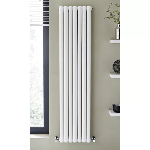 Belfry Heating Amos Vertical Oval Panel Radiator Belfry Heating  - Size: 80cm H x 40cm W x 5cm D