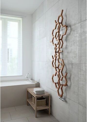 Terma Hex Vertical Designer Radiator Terma Radiator Colour: Copper  - Size: 117cm H x 50.4cm W x 10.2cm D