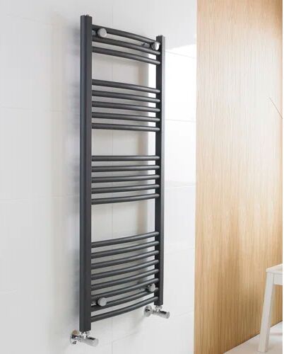 Nuie Wall Mount Heated Towel Rail Nuie  - Size: 185 cm H x 88.5 cm W x 88.5 cm D