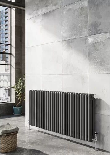 Belfry Bathroom Jenny Horizontal Traditional Colosseum Radiator Belfry Bathroom Radiator Colour: Anthracite, Size: 600mm H x 1010mm W x 130mm D  - Size: 600mm H x 1010mm W x 70mm D