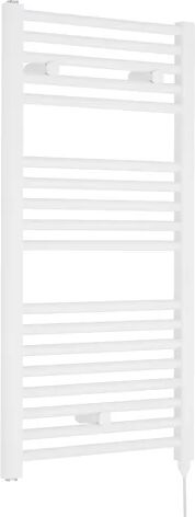 Nuie Vertical Electric Straight Towel Rail Nuie Size: 92cm H x 48cm W x 3cm D, Finish: White  - Size: 1080cm H X 550cm W X 85cm D